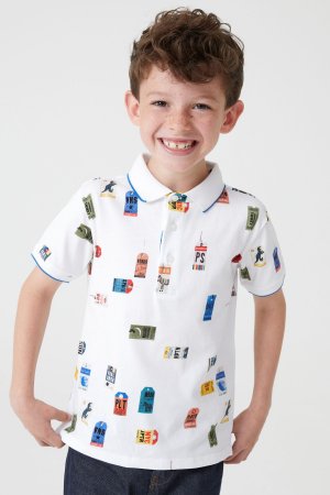 Рубашка-поло с короткими рукавами для мальчика , белый Paul Smith