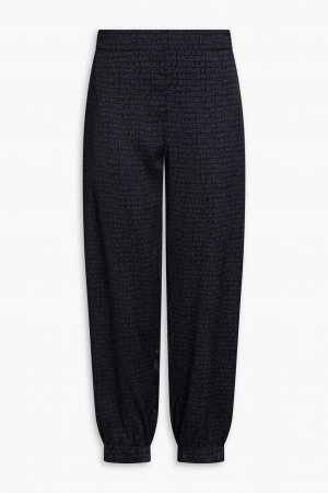 Пижамные брюки из эластичного атласа с логотипом Stella Mccartney, черный McCartney