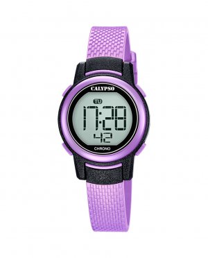 K5736/4 Crush фиолетовые женские часы из каучука , фиолетовый Calypso