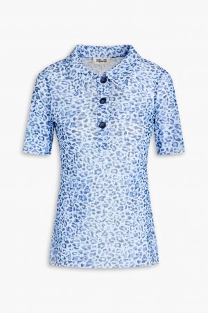 Рубашка-поло Janita из эластичной сетки с принтом Baum Und Pferdgarten, голубое небо Pferdgarten