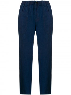 Укороченные брюки прямого кроя Blue Japan. Цвет: синий