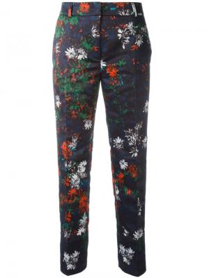 Укороченные брюки с цветочным принтом Cédric Charlier. Цвет: синий