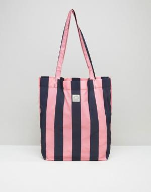 Сине-розовая складывающаяся сумка в полоску Dunsmoore Jack Wills. Цвет: мульти