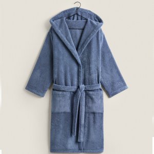 Банный халат Extra Soft Hooded, серовато-синий Zara Home