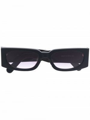Солнцезащитные очки в прямоугольной оправе Gcds. Цвет: черный