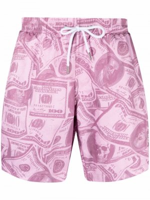 Плавки-шорты с принтом Philipp Plein. Цвет: розовый