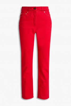Узкие джинсы с высокой посадкой и вырезами , красный Valentino Garavani