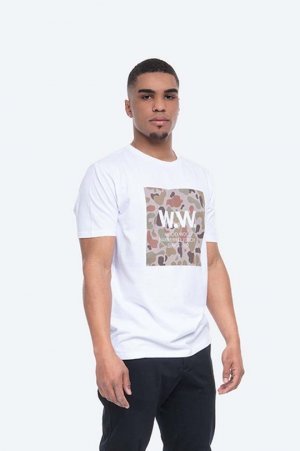 Хлопковая футболка WW Square , белый Wood