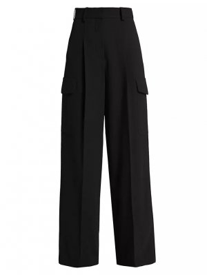 Прямые брюки из крепа Fara Ba&Sh, цвет noir BA&SH