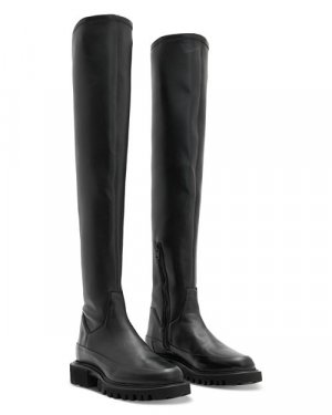Женские высокие прямые ботинки для верховой езды Leona ALLSAINTS, цвет Black AllSaints