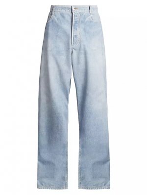 Джинсовые брюки из нубука , синий Bottega Veneta