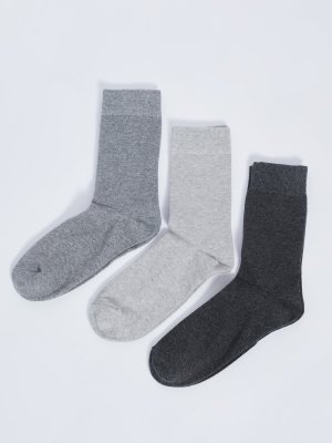 Набор носков (3 пары в комплекте) zolla. Цвет: серый