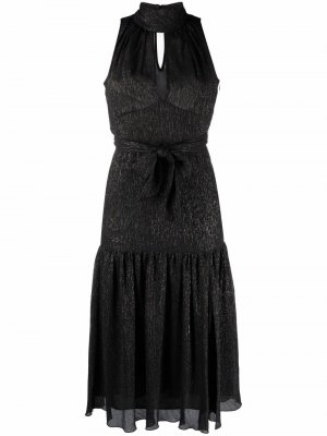 Платье с вырезом халтер и люрексом DVF Diane von Furstenberg. Цвет: черный