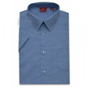 Школьная рубашка , размер 92-98, синий Imperator. Цвет: синий/светло-синий