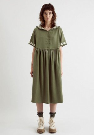 Платье Unique Fabric. Цвет: зеленый