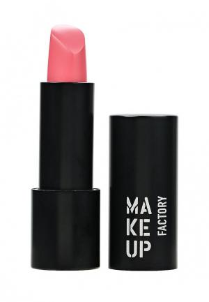 Помада Make Up Factory Устойчивая полуматовая Magnetic Lips semi-mat&long-lasting, т.140 мякгий розовый. Цвет: розовый