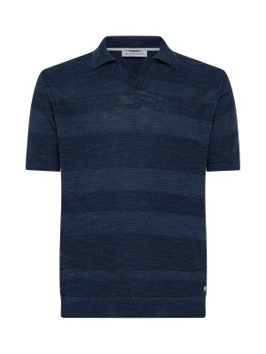 Трикотажная рубашка-поло из смесового хлопка , синий Manuel Ritz. Цвет: синий