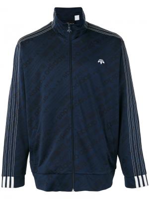 Жаккардовый спортивный топ Adidas Originals By Alexander Wang. Цвет: синий