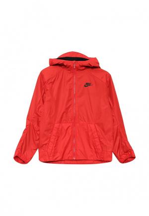 Куртка утепленная Nike B NSW JKT FLEECE LINED. Цвет: красный