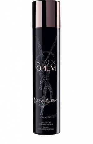 Сухое масло для тела и волос Black Opium YSL. Цвет: бесцветный