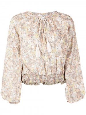 Блузка Cece с цветочным принтом We Are Kindred. Цвет: бежевый