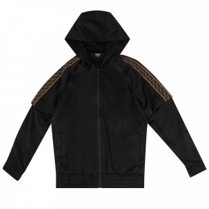 Куртка-бомбер со съемными рукавами FF, цвет Черный Fendi