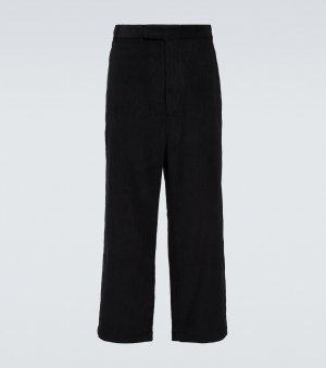 Вельветовые прямые брюки со средней посадкой , черный Thom Browne