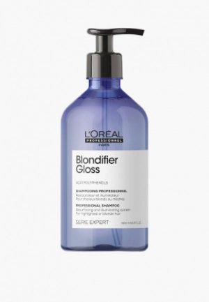 Шампунь LOreal Professionnel L'Oreal Serie Expert Blondifier Gloss для сияния осветленных и мелированных волос, 500 мл. Цвет: прозрачный