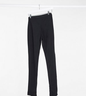 Черные узкие брюки с разрезами -Черный Fashionkilla Maternity