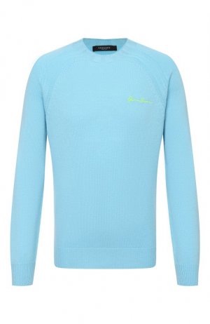 Кашемировый свитер Versace. Цвет: голубой