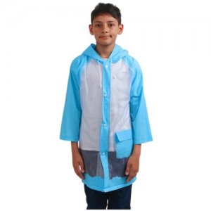 Дождевик детский «Гуляем под дождём», голубой, M Без торговой марки. Цвет: голубой
