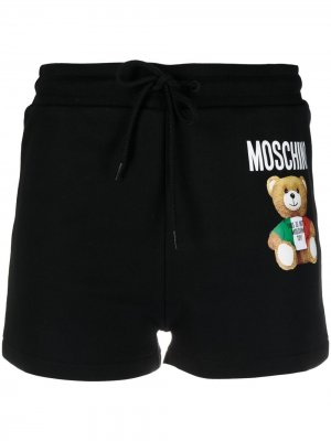Спортивные шорты Teddy Bear с логотипом Moschino. Цвет: черный