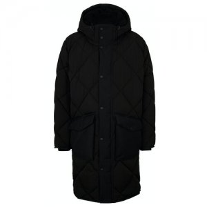 Куртка , демисезон/зима, капюшон, карманы, манжеты, размер 48, черный Strellson. Цвет: черный