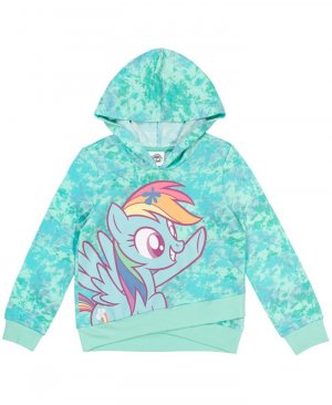 Пуловер из махровой ткани Rainbow Dash для девочек, толстовка-перекресток с капюшоном малышей и больших детей , синий My Little Pony