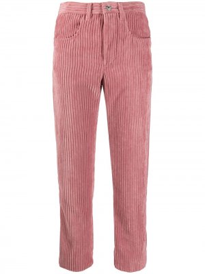 Укороченные вельветовые брюки Isabel Marant Étoile. Цвет: розовый