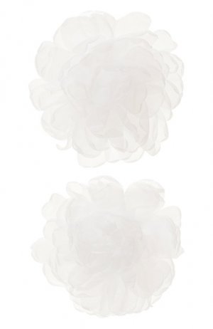 Комплект из двух бантов-резинок Junefee. Цвет: белый