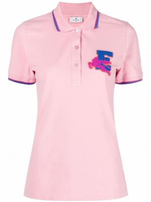 Рубашка поло с короткими рукавами ETRO. Цвет: розовый
