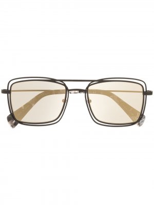 Солнцезащитные очки в квадратной оправе Yohji Yamamoto. Цвет: черный