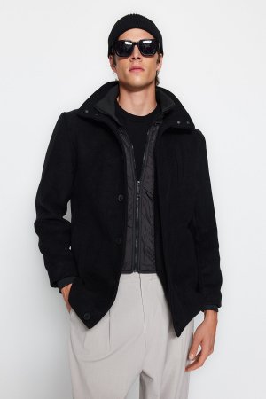 Пальто - Черный Базовый , Trendyol