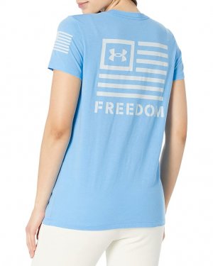 Футболка New Freedom Banner T-Shirt, цвет Carolina Blue/Halo Gray Under Armour