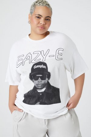 Футболка Eazy-E с рисунком большого размера , белый Forever 21