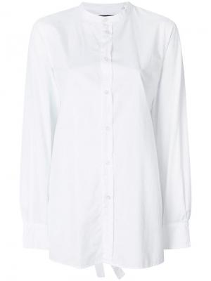 Рубашка с асимметричным подолом Department 5. Цвет: белый