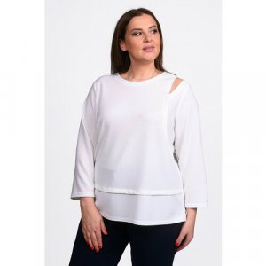 Блуза, размер 54, белый SVESTA. Цвет: белый