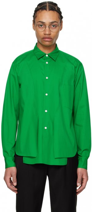 Зеленая рубашка с вентиляцией Comme Des Garcons Garçons