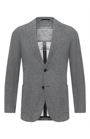 Хлопковый пиджак Circolo 1901. Цвет: серый