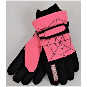 Детские перчатки-непромокайки Без бренда. Цвет: розовый/черный