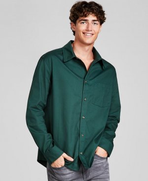 Мужская рубашка на пуговицах с длинным рукавом из оксфордского твила , зеленый And Now This
