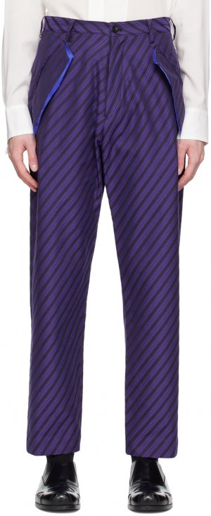 Пурпурные брюки в полоску Sulvam