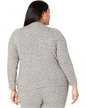 Пуловер Plus Size Favorite Raglan Crew Pullover, цвет Chai Cocoa Brown Leopard Beyond Yoga