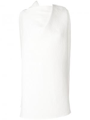 Текстурное короткое платье Rick Owens. Цвет: белый